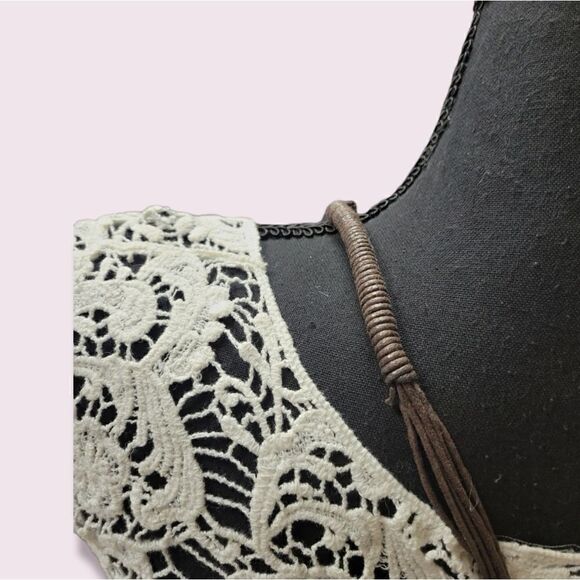 Cappelli Straworld Leopard Print Shoulder Bag Purse Tote Boho Hippie Cro… - Picture 4 of 9